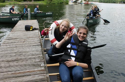 Group of students at the canoe trip